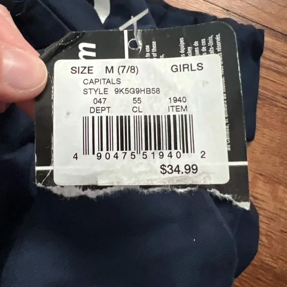 Washington Capitals Kids‎ Hoodie - Navy and Red Girls M (7/8)